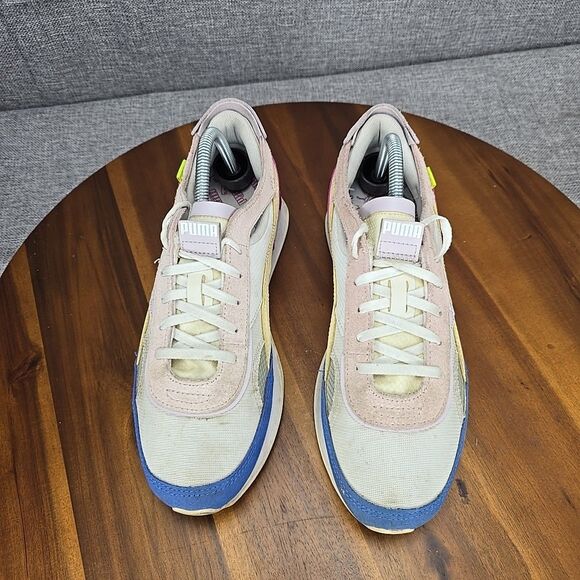 Puma Future Rider Double‎ White Pink Lady' Casual Sneakers 382281-01 Women 9.5 - Picture 4 of 16